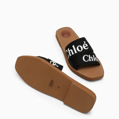 Shop Chloé Flat Sandal In Black
