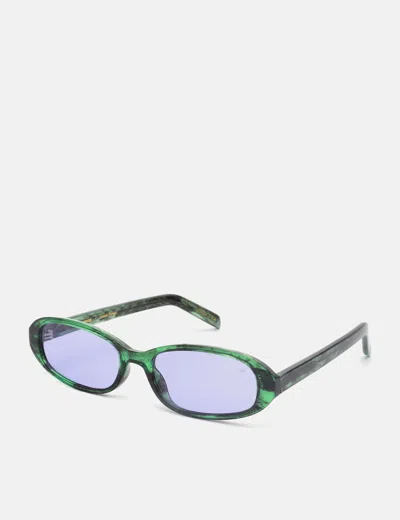 Shop A Kjaerbede A. Kjaerbede Macy Sunglasses In Green