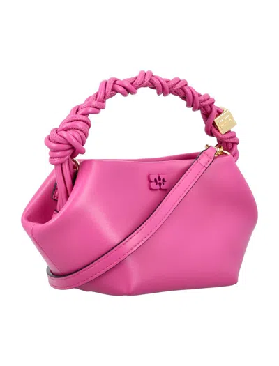 Shop Ganni Bou Mini Handbag In Shoking Pink