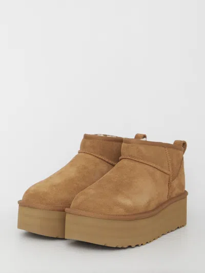 Shop Ugg Classic Ultra Mini Platform In Brown