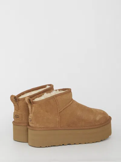 Shop Ugg Classic Ultra Mini Platform In Brown