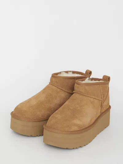 Shop Ugg Classic Ultra Mini Platform In Brown