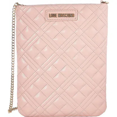 Shop Love Moschino Chic Pink Faux Leather Crossbody Elegance