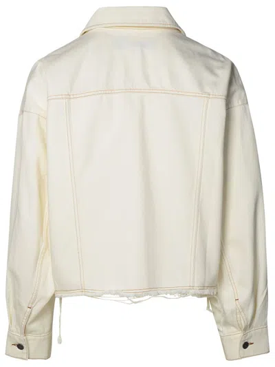 Shop Apc A.p.c. Ivory Cotton Jacket