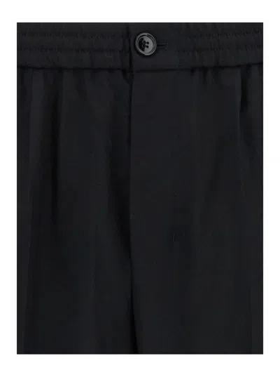 Shop Ami Alexandre Mattiussi Ami Paris Wool Pants In Black