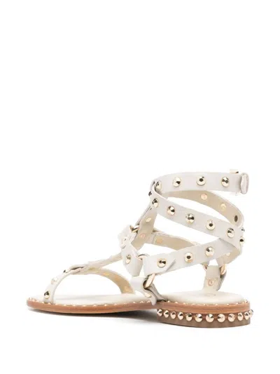Shop Ash Pulp Studded Leather Sandals In Beige