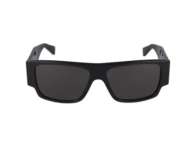 Shop Bottega Veneta Sunglasses In 001 Black Black Grey