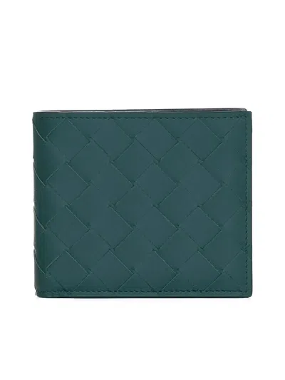 Shop Bottega Veneta Wallets In Emerald Gr Sp Sp S