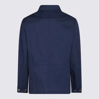 Shop Brunello Cucinelli Blue Casual Jacket