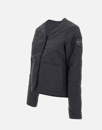 Shop Canada Goose Annex Reversible Quilted Black Jacket