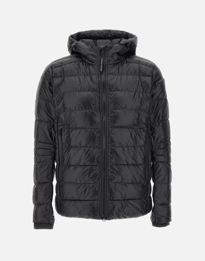 Shop Canada Goose Crofton Black Down Jacket With Thermal Experience Index™