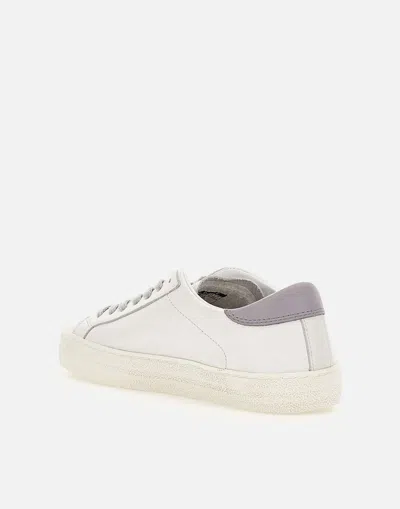 Shop Date Hillow Vintage White Suede Sneakers In White-lilac