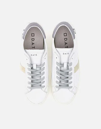 Shop Date Hillow Vintage White Suede Sneakers In White-lilac
