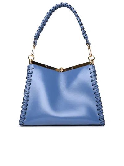Shop Etro Small 'vela' Blue Leather Bag