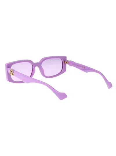 Shop Gucci Eyewear Sunglasses In 004 Violet Violet Violet