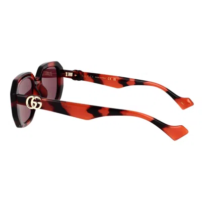 Shop Gucci Eyewear Sunglasses In 005 Orange Orange Violet