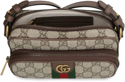 Shop Gucci Ophidia Messenger Bag In Gg Supreme Fabric In Beige