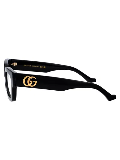 Shop Gucci Optical In 001 Black Black Transparent