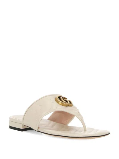 Shop Gucci Sandals In New Mystic White