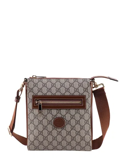 Shop Gucci Shoulder Bag In Beige