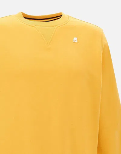 Shop K-way Baptiste Ochre Yellow Sweatshirt