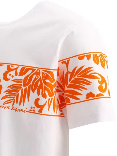 Shop Maison Kitsuné 'tropical Band' T-shirt In Multicolor