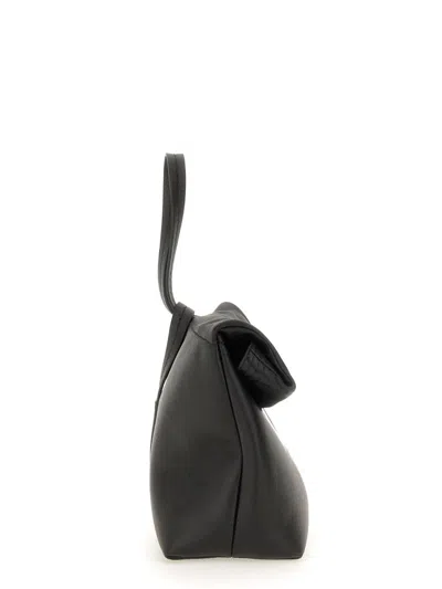 Maison Margiela Rectangular Leather Clutch Loop Handle In Black