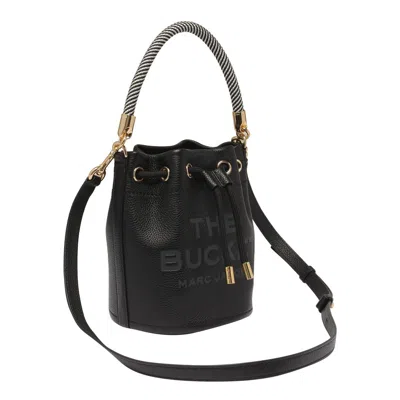 Shop Marc Jacobs Black Leather Bucket Bag