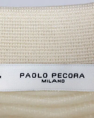 Shop Paolo Pecora Polo Shirt In Ecru