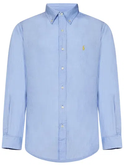 Shop Polo Ralph Lauren Shirts In Blue Hyacinth