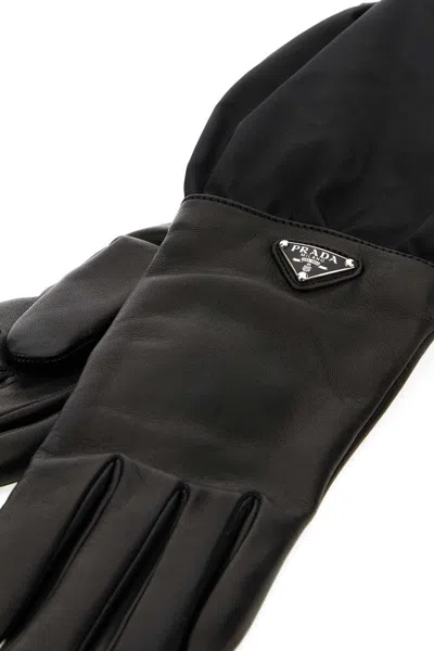 Shop Prada Gloves In Nero1