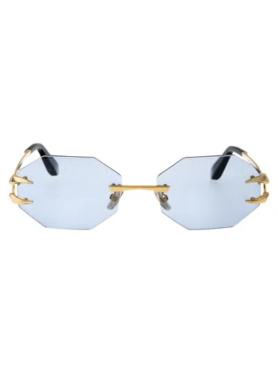 Shop Roberto Cavalli Sunglasses In 400f Gold