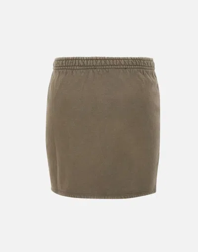 Shop Rotate Birger Christensen Sage Green Enzyme Cotton Mini Skirt