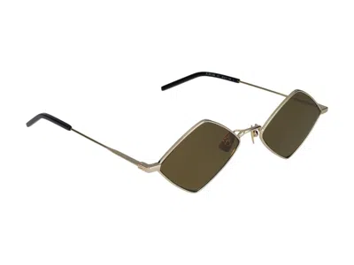 Shop Saint Laurent Sunglasses In 011 Gold Gold Brown