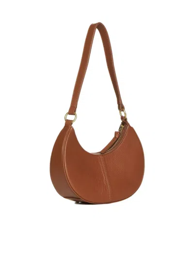 Shop See By Chloé Hana Half-moon Leather Shoulder Bag In Brown