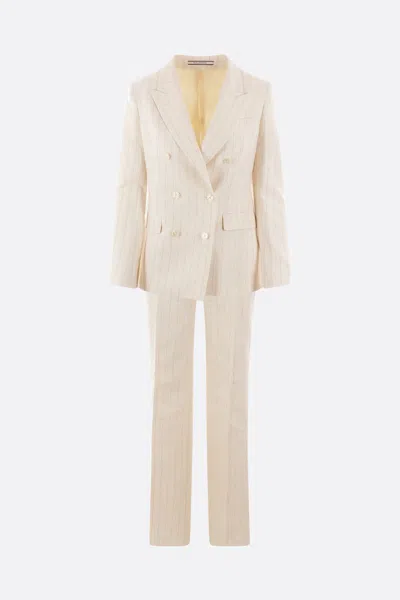 Shop Tagliatore Linen And Cotton Blend Jacket In White