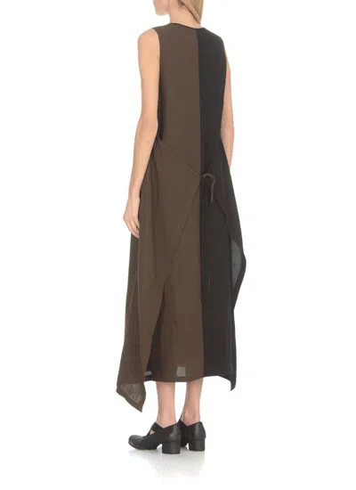 Shop Uma Wang Dresses Multicolour In Brown+black