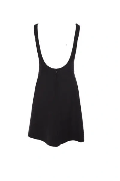 Shop Valentino Crepe Mini Dress In Black