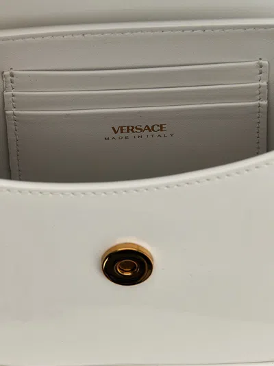 Shop Versace 'la Medusa' Mini Handbag In White