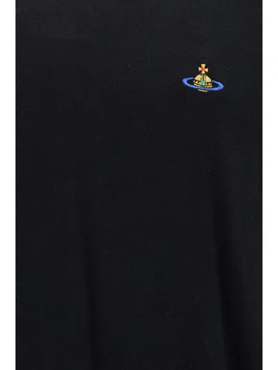Shop Vivienne Westwood Jersey With Orb Logo In Black