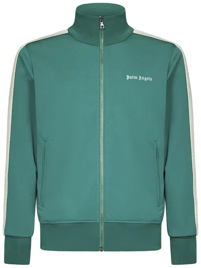 Shop Palm Angels Classic Logo Track Jacket In Green