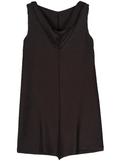 Shop Issey Miyake Paper Like Pleats Mini Dress Clothing In Black