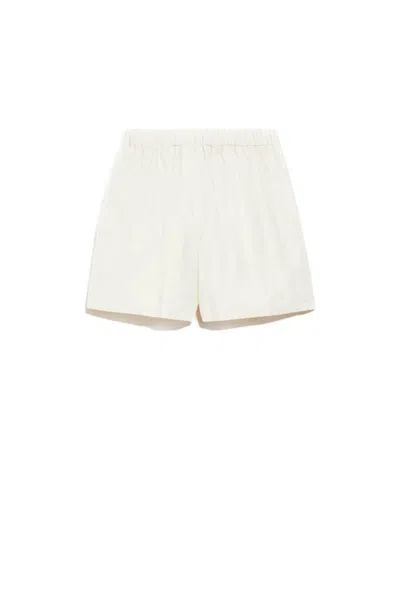 Shop Max Mara Shorts In White Canvas