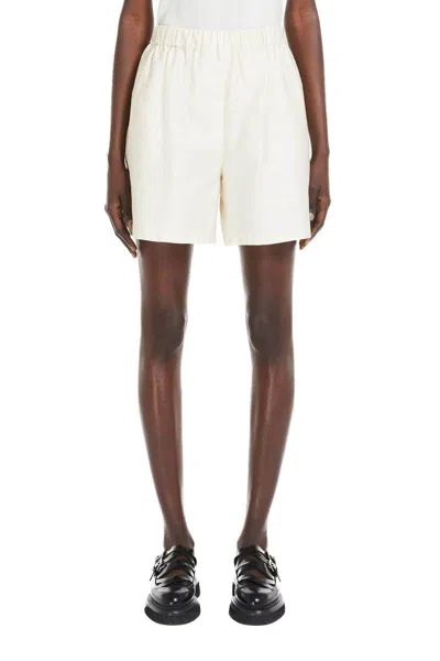 Shop Max Mara Shorts In White Canvas