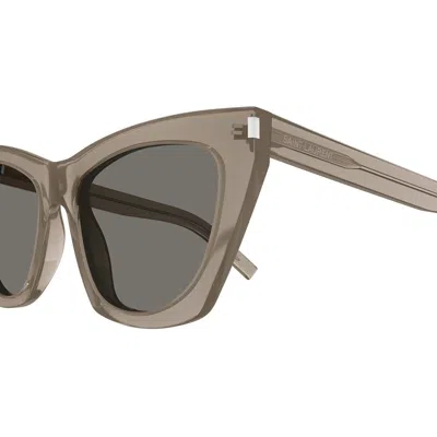 Saint Laurent Kate Acetate Cat-eye Sunglasses In Brown