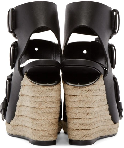 Shop Alexander Wang Black Leather Jo Sandals