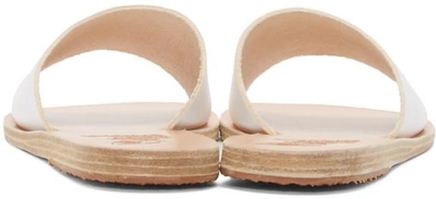 Shop Ancient Greek Sandals White Leather Taygete Sandals