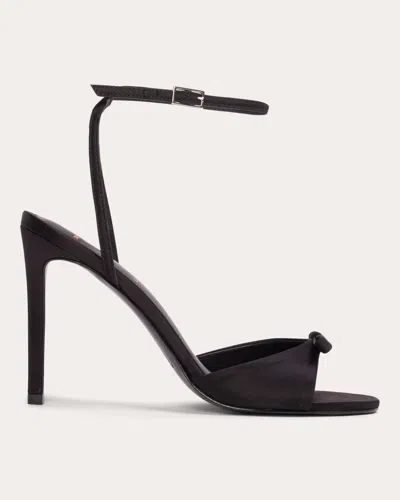 Shop Black Suede Studio Women's Albie 100 Bow Sandal In Black