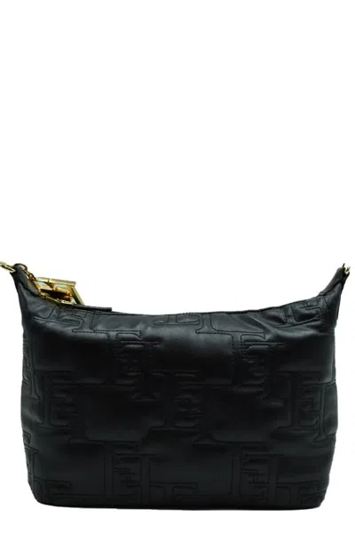 Shop Elisabetta Franchi Shoulder Bags In Black
