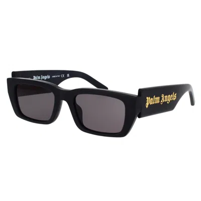 Shop Palm Angels Sunglasses In Black Matte